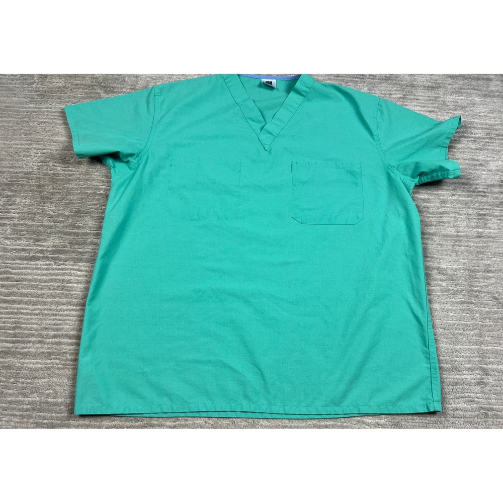 Medline Scrub Top Unisex Large Teal AngelStat Reversible V-Neck M610NTJL-CM